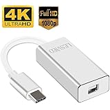 USB 3.1 Type C to Mini Display Port Adapter–Easily use a Second Display and Monitor for Apple Macbook Chromebook Pixel–LESVIEO USB C to Mini DP Cable-4k+Type c input support Thunderbolt 3 Compatible.