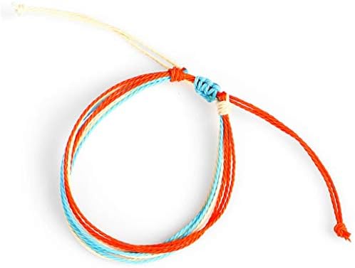 KISSFRIDAY White Red Woven Wax Thread for Lucky Bracelet Making