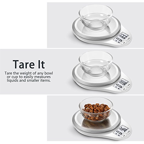 image for Digital Kitchen Scale with Dough Scraper,NUTRI FIT High Accuracy Multi