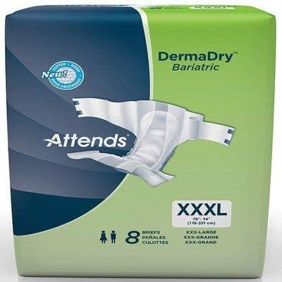 48DD60PK - Attends DermaDry Bariatric Briefs XXX-Large 70