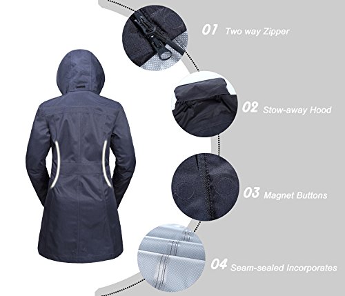image for Diamond Candy Womens Raincoats Waterproof Lightweight Rain Jacket Acti