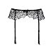 Varsbaby Women Sexy Lace Suspender Garter Belt for Thigh High Stockings (N022DW-Black, M)