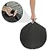 REEHUT Zafu Yoga Meditation Cushion, Round Meditation Pillow Filled with Buckwheat, Zippered Organic Cotton Cover, Machine Washable - 4 Colors and 3 Sizes (Black, 16