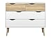 Tvilum Diana 4 Drawer Chest, White/Oak Structure