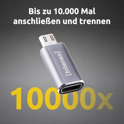 Adaptador USB-C para microUSB (C480M) 3 unidades, 480 Mbps, USB 2.0 de alta velocidade, OTG, Alumínio, cinzento