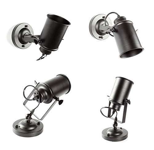 DAXGD Wandlamp, industriële vintage lamp voor thuis, decoratieve hanglamp op de arm met zwenkarm - Afbeelding 4