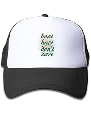 Boat Hair Don't Care Kids AdjustableTrucker Visor Cap Cute Hat