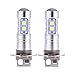 Catinbow LED Fog Light Bulbs H3 White 6000K High Power 100W Auto Fog Light Bulb Replacement 2323 SMD LED Bulbs for Fog light DRL 1800LM - 2 Pcs