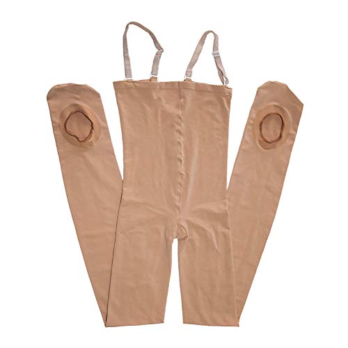 DANCEYOU Women's Full Stretch Convertible Girls Body Tights for Dance Performances, Tan, Size XL