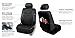 FH Group PU021115 Faux Leather Seat Cover (Black) Full Set with Gift - Universal for Cars Trucks and SUVs