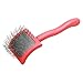 Chris Christensen Baby G Dog Slicker Brush for Dogs (Goldendoodles, Labradoodles, Poodles), Groom Like a Professional, Fluff Detangle Style, Saves Time Energy, Coral, Small