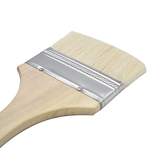 Pastry Brushes Set with Wooden Handle, Woolen Bristle, for Spreading Butter, Egg Wash or Marinade to Pastries, Dessert, Bread Dough or Meat,3Pcs (2'' 3'' 4'')