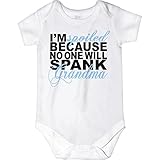 CarefreeTees I'm Spoiled Because No One Will Spank Grandma (Cute Baby Shirt)