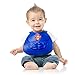 Bumkins Bibs, Silicone Pocket for Babies, Baby Bib for Girl or Boy, for 6-24 Months Up to Toddler, Essential Must Have for Eating, Feeding, Baby Led Weaning Supplies, Mess Saving, Superman DC Comics