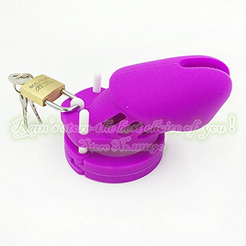 Purple CB6000 Silicone Male Chastity Device 55mm Chastity Cage Sex Toys For Men Sex Products