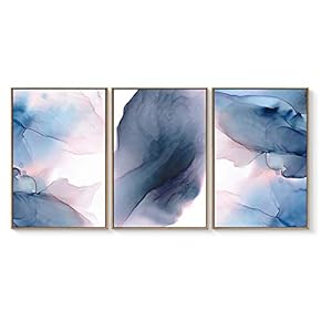 3 Piece Floating Framed Canvas Wall Art for Living Room, Bedroom Abstract Canvas Prints for Home Decoration Ready to Hang - 16"x24"x3 Panels