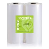 2 Pack 8" x 50' Rolls Vacuum Sealer Bags for Food Saver, Seal a Meal Vac Sealers Heavy Duty Commercial, BPA Free, Sous Vide Vaccume Safe, Cut to Size Storage Bag 100 Feet Embossed Avid Armor
