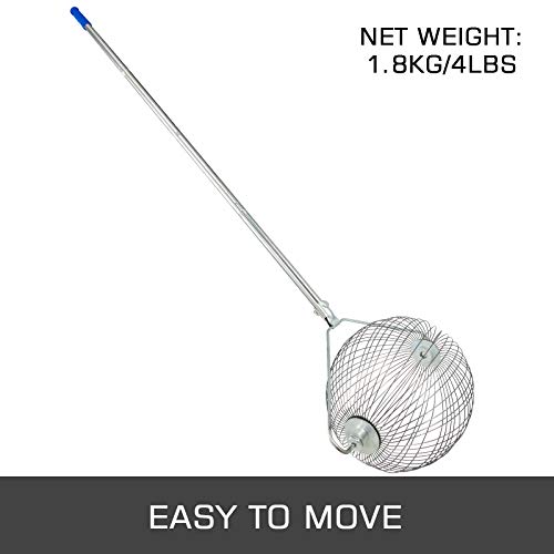 Happibuy Tennis Ball Picker 40 Balls Hopper Mover Tennis Ball Retriever Collector Pick Tennis Ball Picker Upper Tennis Hopper Tennis Ball Basket Tennis Ball Hopper for Tennis (Oval) - Thumbnail 6