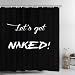 Smurfs Yingda Funny Words Shower Curtain Black and White Shower Curtain with 12 Hooks, Fashion Bath Curtain Waterproof Durable Shower Curtain for Bathroom