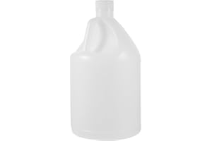 OHPHCALL 4 Liter White Plastic Gallon Jug with Handle and Lid, Large Capacity Water Bucket for Camping