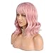 eNilecor Pink Wig, Short Colorful Synthetic Curly Pastel Wigs with Air Bangs for Women(14