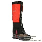 Black Crystal Hiking Trekking Gaiters Waterproof Nylon Brand New Men's Red Size Large