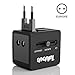 Travel Adapter, Turobot Universal Charger AC Adapter with Dual USB Port for US/ EU/ AU/ UK 150 + Countries