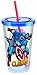 Vandor 26214 Marvel Captain America 18 oz Acrylic Travel Cup with Lid and Straw, Multicolor