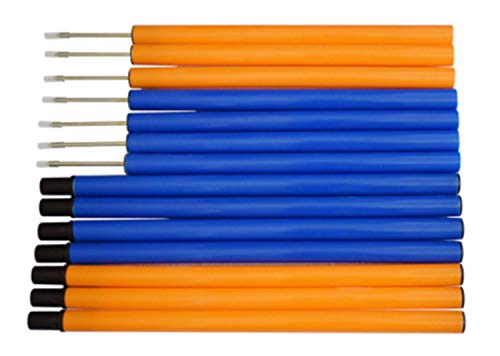 MelkTemn Dog Agility Set - Dog Agility Equipment with Dog Agility Hurdle, Weave Poles, Dog Agility Jump - Canine Agility Set for Dog Training, Obedience, Rehabilitation with Carrying Bag
