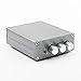 Power Stereo Amplifier Mini 2.0 Digital HiFi Stereo Amplifier Home Audio AMP, Dual-Channel, TPA3116, 50WX2 DIY, DC8-25V with High Low Volume Control System and Tone Adjustment Light Gray