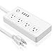 WiFi Smart Power Strip, Ifmeyasi Surge Protector with 4 Smart AC Plugs and 4 USB Charging Ports for Multi Outlets Power Socket Extension Cord Compatible with Google Home & Amazon Echo (white)