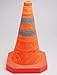 CARTMAN 4 Pack 18 Inch Collapsible Traffic Cones, Safety Road Parking Cone for Traffic Control, Driving Construction Cones with Reflective Strips Collar, Orange
