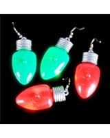 Flashing Holiday Bulb Earrings