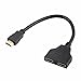 SYSAMA HDMI 1 Male To Dual HDMI 2 Female Y Splitter Cable Adapter HD LED LCD TV