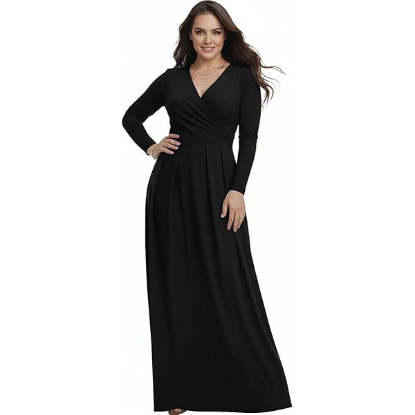 chinese dress ladies Maxi Dress in Black XXXL main image 1
