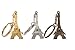 12pcs/lot 3d Eiffel Tower French Souvenir Paris Keychain Cute Adornment Keyring 3 Colors Bronze Silver Golden