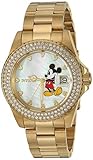 Invicta Women's Disney Limited Edition Quartz Watch with Stainless-Steel Strap, Gold, 20 (Model: 26239)