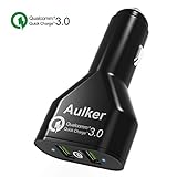 USB Car Charger, 2 Dual USB-A Port Fast Charge Qualcomm QC3.0 Quck Charge Certified Type-A
