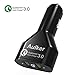 USB Car Charger, 2 Dual USB-A Port Fast Charge Qualcomm QC3.0 Quck Charge Certified Type-A