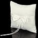 Ivory Faux Pearl Flower Wedding Party Ring Pillow Cushion by YBC