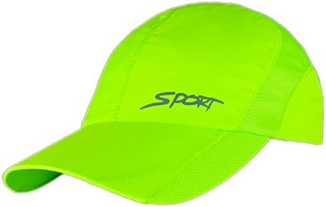 Unisex Lightweight Ultra Thin Running Tennis Sports Performance Cap Hat (Lime)
