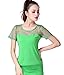 ZLTdream Belly Waltz Rumba Cha Cha Ballroom Dance Short Sleeve Top