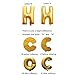 Zeato Single Alphabet Letter A Air Inflation Aluminum Foil Film Balloon [Non-Floatable] Celebration Party Multiple Occasions Home Decoration Supplies (Golden,16 inch)