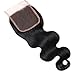 Lanyi 18 inch Brazilian Body Wave Lace Closure Free Part Virgin Human Hair Closure Natural Black 1b 130% Density 4x4 Lace