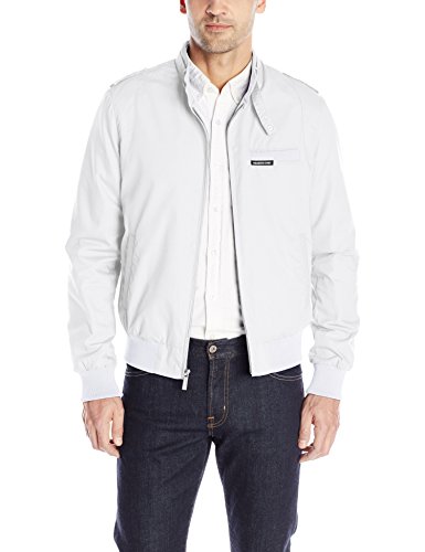 Members Only Men's Original Iconic Racer Jacket, White, Want It All