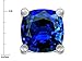 Star K Cushion-Cut 7mm Created Sapphire Earrings Studs Sterling Silver