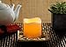 Flameless Candles 3 x 3 inches (Set of 4), Flickering LED Candles, Battery Operated Outdoor Indoor Fake Candles, Amber Flame Plastic Pillar Votive Candles with Cycling 8 Hours ON/16 Hours Off Timer