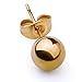 Jstyle Stainless Steel Mens Womens Ball Stud Earrings for Women Round 2-7mm 6 Pairs