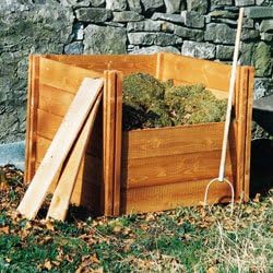 Superior Classic Single Wooden Extendable Slot Down Compost Bin 75 x 90 x 90cm