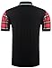 Coofandy Men's Casual Short Sleeve Polo Shirt Contrast Plaid T-Shirt